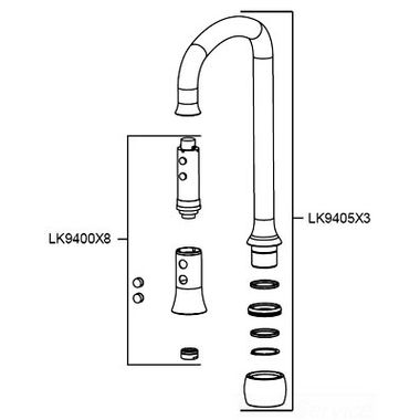 Click here to see Elkay LK9405X3RBC Elkay LK9405X3RBC Replacement Pulldown Spout, Oil-Rubbed Bronze