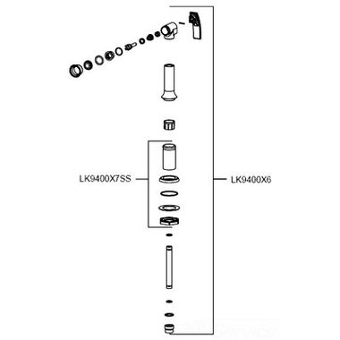 Click here to see Elkay LK9400X6CR Elkay LK9400X6CR Replacement Side Spray Assembly Chrome, Nav