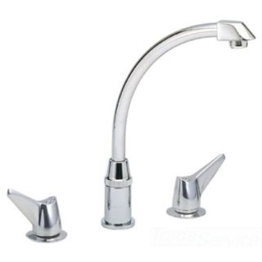 Click here to see Elkay LKLFD2439  Elkay Concealed Mount Two-Handle Kitchen Faucet, High Arc Tubular Swing Spout, Wing Handles, Lead Free, Chrome - LKLFD2439