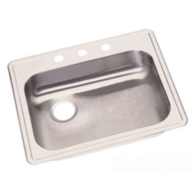 Click here to see Dayton GE12521L0 Dayton GE12521L0 Stainless Steel Top Mount Single Bowl Sink