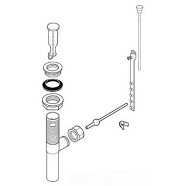 Click here to see Peerless RP34953SS Peerless RP34953SS Plastic Pop-Up - Stainless