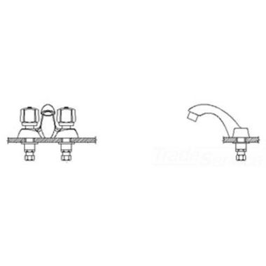 Click here to see Delta 21C531 Delta 21C531 Teck 2-Handle Cast Centerset Lavatory Faucet, 5-Fluted, Chain Stay, VR Aerator, Chrome