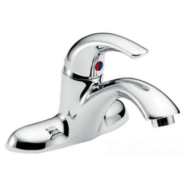 Click here to see Delta 22C551 Delta 22C551 Tech Single Control Cast Centerset Lavatory Faucet, ADA Grid Strainer, Vandal-Resistant Spray Outlet, Chrome