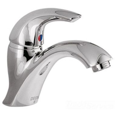 Click here to see Delta 22C831 Delta 22C831 Tech Single Control Cast Lavatory Faucet, 1 Hole, Metal Pop-Up, Vandal-Resistant Aerator, Chrome