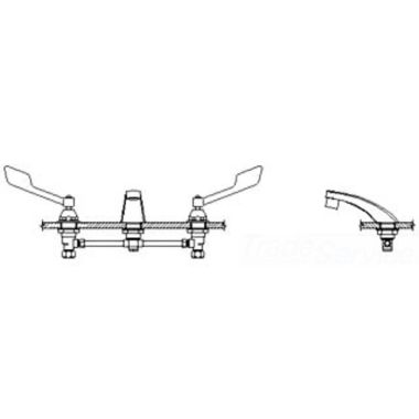 Click here to see Delta 23C335 Delta 23C335 TECK Widespread Lavatory Faucet, Cast Spout, Wrist w/ Sanitary Blade, No Pop-Up, VR Aerator, Chrome
