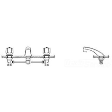 Click here to see Delta 23C321 Delta 23C321 TECK Widespread Lavatory Faucet, Cast Spout, 5-Fluted, No Pop-Up, VR Laminar, Chrome
