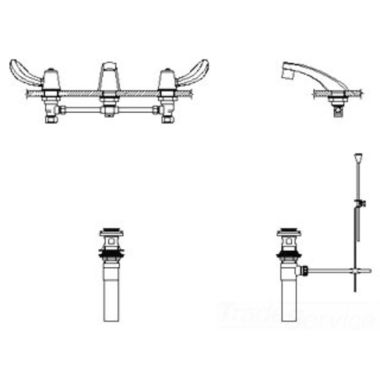 Click here to see Delta 23C432 Delta 23C432 TECK Widespread Lavatory Faucet, Cast Spout, Hooded Blade, Metal Pop-Up, VR Aerator, Chrome