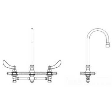 Click here to see Delta 23C634-R5 Delta 23C634-R5 CER-TECK Widespread Lavatory Faucet, 6