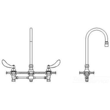 Click here to see Delta 23C644-LS-R5 Delta 23C644-LS-R5 CER-TECK Widespread Lavatory Faucet, Limited Swing 6