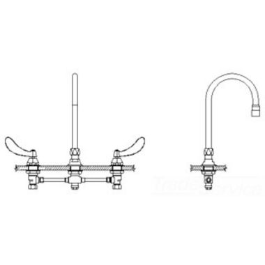 Click here to see Delta 23C634-R4 Delta 23C634-R4 CER-TECK Widespread Lavatory Faucet, 6