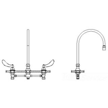 Click here to see Delta 23C624-R7 Delta 23C624-R7 CER-TECK Widespread Lavatory Faucet, 9