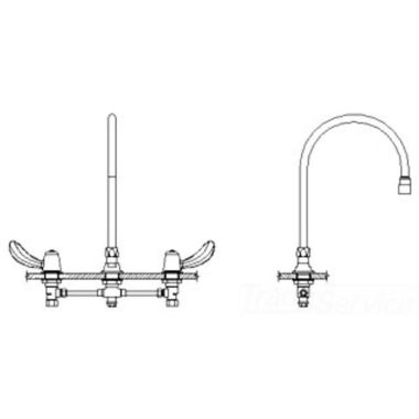 Click here to see Delta 23C652-R7 Delta 23C652-R7 CER-TECK Widespread Lavatory Faucet, 9