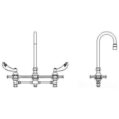 Click here to see Delta 23C654-TI Delta 23C654-TI CER-TECK Widespread Lavatory Faucet, 12