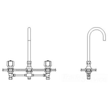 Click here to see Delta 23C671 Delta 23C671 CER-TECK Widespread Lavatory Faucet, 12