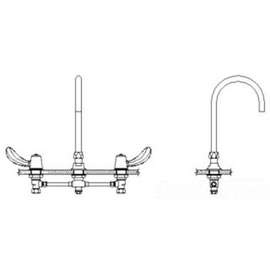 Click here to see Delta 23C672-R4 Delta 23C672-R4 CER-TECK Widespread Lavatory Faucet, 6