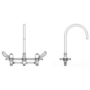 Click here to see Delta 23C672-LS-R7 Delta 23C672-LS-R7 CER-TECK Widespread Lavatory Faucet, Limited Swing 9