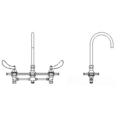 Click here to see Delta 23C674-R4 Delta 23C674-R4 CER-TECK Widespread Lavatory Faucet, 6