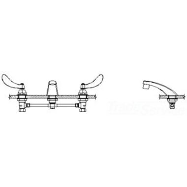 Click here to see Delta 23C334 Delta 23C334 TECK Widespread Lavatory Faucet, Cast Spout, Blade w/ Sanitary Hood, No Pop-Up, VR Aerator, Chrome