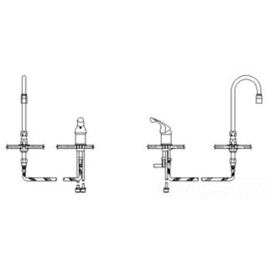 Click here to see Delta 24T2631-LS Delta 24T2631-LS TECK Single Control Widespread Lavatory Faucet w/ Limited Swing 12