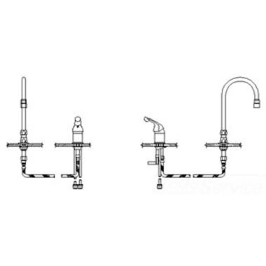 Click here to see Delta 24T2631-R4 Delta 24T2631-R4 TECK Single Control Widespread Lavatory Faucet w/ 6