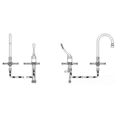 Click here to see Delta 24T2643-LS-R4 Delta 24T2643-LS-R4 TECK Single Control Widespread Lavatory Faucet w/ Limited Swing 6