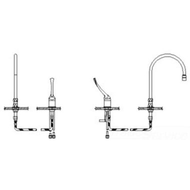 Click here to see Delta 24T2643-LS-R7 Delta 24T2643-LS-R7 TECK Single Control Widespread Lavatory Faucet w/ Limited Swing 9