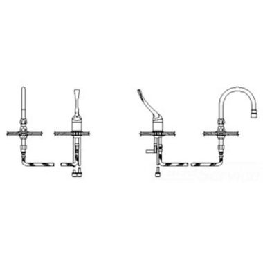 Click here to see Delta 24T2643-R3 Delta 24T2643-R3 TECK Single Control Widespread Lavatory Faucet w/ Gooseneck, 6