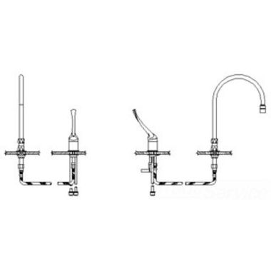 Click here to see Delta 24T2643-R7 Delta 24T2643-R7 TECK Single Control Widespread Lavatory Faucet w/ 9