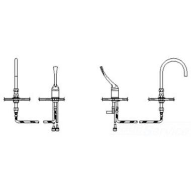 Click here to see Delta 24T2673-R35 Delta 24T2673-R35 TECK Single Control Widespread Lavatory Faucet w/ Gooseneck, 6