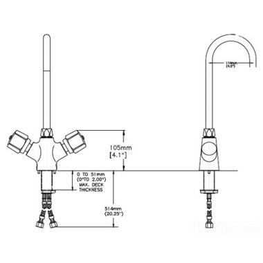 Click here to see Delta 25C3871 Delta 25C3871 CER-TECK Single Shank Mixing Lavatory Faucet w/ 4.5