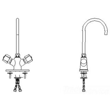 Click here to see Delta 25C4971 Delta 25C4971 CER-TECK Single Shank Mixing Lavatory Faucet w/ 6