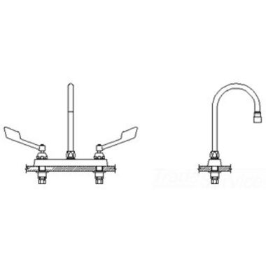 Click here to see Delta 26T3935 Delta 26T3935 TUF-TECK Two-Handle Deckmount Faucet w/ 6
