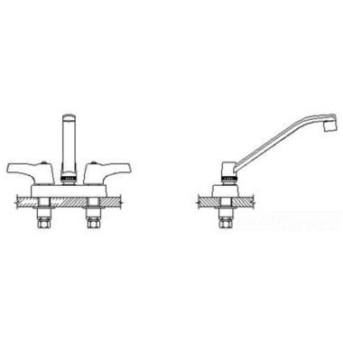 Click here to see Delta 27C4123 Delta 27C4123 CER-TECK 2-Handle Cast Centerset Lavatory Faucet, 8