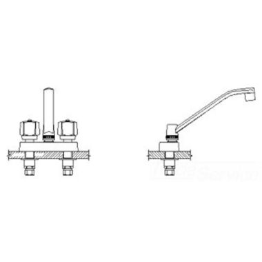 Click here to see Delta 27C4131 Delta 27C4131 CER-TECK 2-Handle Cast Centerset Lavatory Faucet, 8