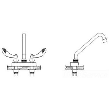Click here to see Delta 27C4244-TI Delta 27C4244-TI CER-TECK 2-Handle Cast Centerset Lavatory Faucet, 8