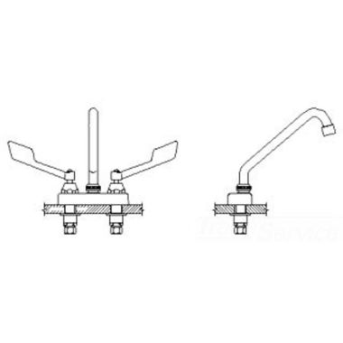 Click here to see Delta 27C4245 Delta 27C4245 CER-TECK 2-Handle Cast Centerset Lavatory Faucet, 8