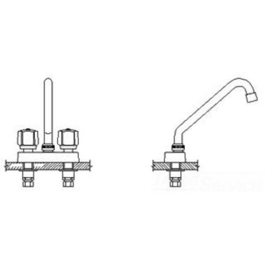 Click here to see Delta 27C4251 Delta 27C4251 CER-TECK 2-Handle Cast Centerset Lavatory Faucet, 8