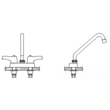 Click here to see Delta 27C4233 Delta 27C4233 CER-TECK 2-Handle Cast Centerset Lavatory Faucet, 8