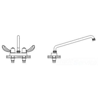 Click here to see Delta 27C4262-S8 Delta 27C4262-S8 CER-TECK 2-Handle Cast Centerset Lavatory Faucet, 14