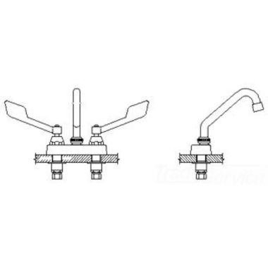Click here to see Delta 27C4345 Delta 27C4345 CER-TECK 2-Handle Cast Centerset Lavatory Faucet, 6