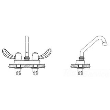 Click here to see Delta 27C4342 Delta 27C4342 CER-TECK 2-Handle Cast Centerset Lavatory Faucet, 6