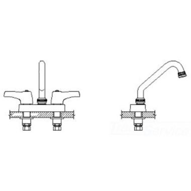Click here to see Delta 27C4363 Delta 27C4363 CER-TECK 2-Handle Cast Centerset Lavatory Faucet, 6