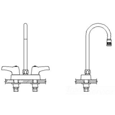 Click here to see Delta 27C4863 Delta 27C4863 CER-TECK 2-Handle Cast Centerset Lavatory Faucet, 4.5
