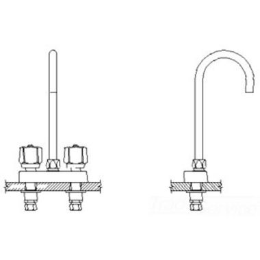 Click here to see Delta 27C4871 Delta 27C4871 CER-TECK 2-Handle Cast Centerset Lavatory Faucet, 4.5