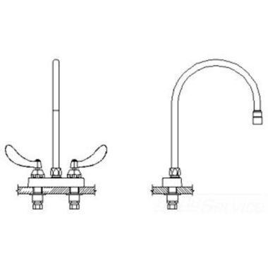 Click here to see Delta 27C4924-R7 Delta 27C4924-R7 CER-TECK 2-Handle Cast Centerset Lavatory Faucet, 9