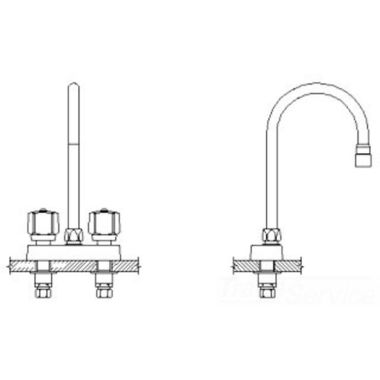 Click here to see Delta 27C4951 Delta 27C4951 CER-TECK 2-Handle Cast Centerset Lavatory Faucet, 6
