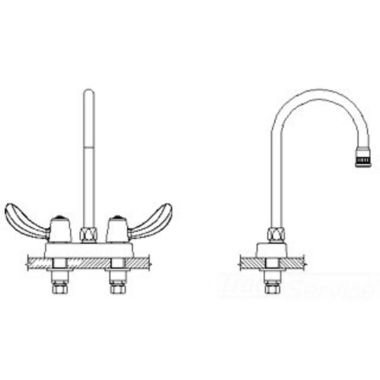 Click here to see Delta 27C4962 Delta 27C4962 CER-TECK 2-Handle Cast Centerset Lavatory Faucet, 6