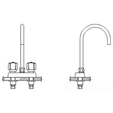 Click here to see Delta 27C4971 DELTA 27C4971 COMMERCIAL 4 CENTER MOUNT FAUCET CHROME