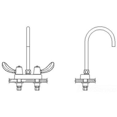 Click here to see Delta 27C4972-LS Delta 27C4972-LS CER-TECK 2-Handle Cast Centerset Lavatory Faucet, Limited Swing 6