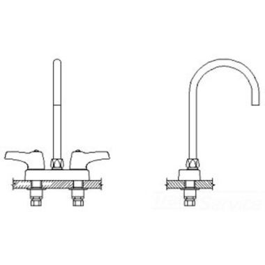 Click here to see Delta 27C4973 Delta 27C4973 CER-TECK 2-Handle Cast Centerset Lavatory Faucet, 6